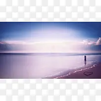 海滩蓝天充足阳光