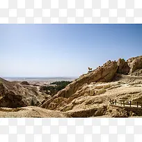 沙漠戈壁蓝天高清摄影