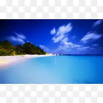 大海海滩蓝天自然景色