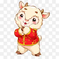 春节拜年卡通动物羊