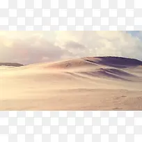 沙漠沙荒白云自然景色