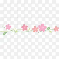 粉色美丽春季花藤