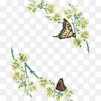 春天鲜花蝴蝶