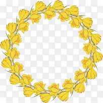 黄色花朵圆环