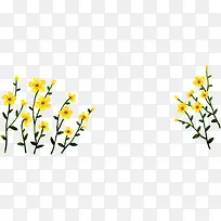 黄色梦幻花朵植物