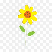 卡通黄色太阳花