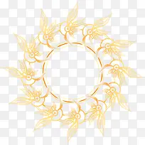 黄色花朵圆环装饰