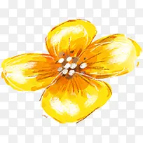 创意合成油彩创意黄色的花朵