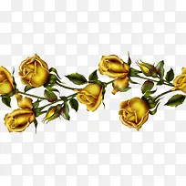 黄色玫瑰花朵装饰