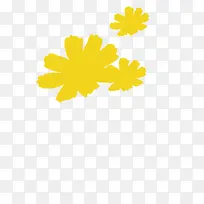 黄色卡通手绘花朵唯美