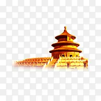 金黄色北京天坛