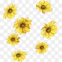 黄色卡通创意花朵设计