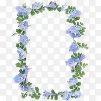 紫色花朵边框