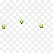 绿色发光绳索漂浮