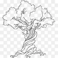 矢量手绘大树
