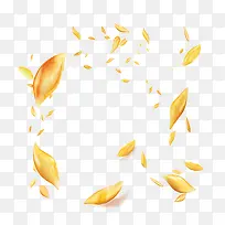 金色漂浮花瓣素材