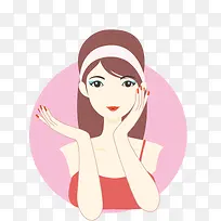美丽护肤美容女孩
