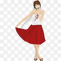 穿裙子的女孩