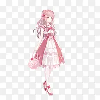 粉色公主裙女孩
