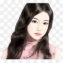 粉色裙子清秀女孩