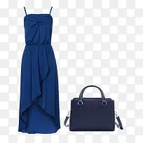 蓝色礼服裙子