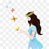 手绘美女