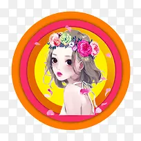 卡通美女