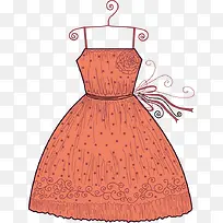 矢量手绘礼服