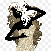 矢量手绘美女头像