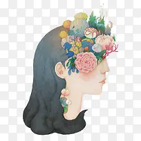 手绘美女