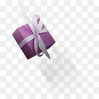 紫色丝带礼物礼盒