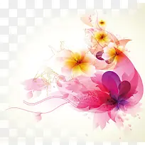 粉红色缤纷春天花朵