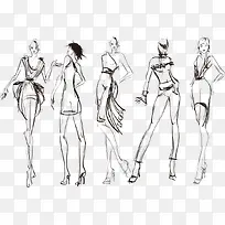 矢量素描女人