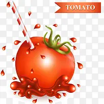 矢量写实西红柿