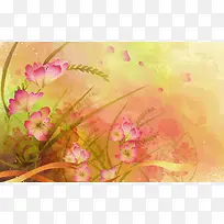 梦幻鲜花花卉背景