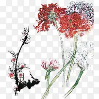红色鲜花