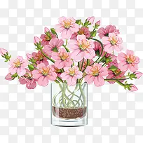粉色水瓶鲜花