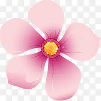 手绘粉色唯美花朵植物鲜花