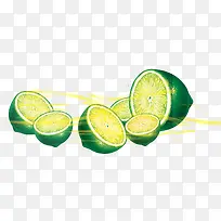 夏日植物海报水果绿色柠檬
