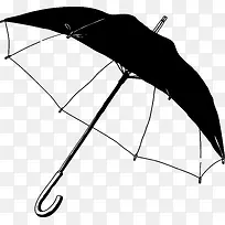 黑色创意手绘雨伞