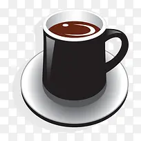 黑色咖啡杯子矢量