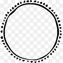 黑色圆圈圆形矢量虚线圆素材