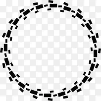 圆点黑色圆圈虚线圆素材