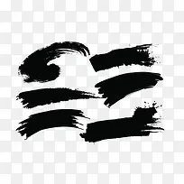 黑色笔刷矢量素材