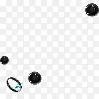 黑色圆球圆圈素材