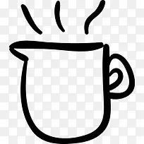 咖啡杯的轮廓图标