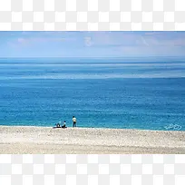 蓝色大海美丽海滩