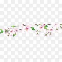 粉色春天花朵树枝装饰