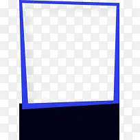 蓝色简约方形边框