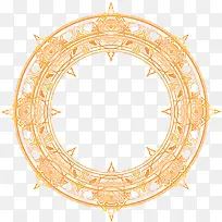 金色花边圆环装饰